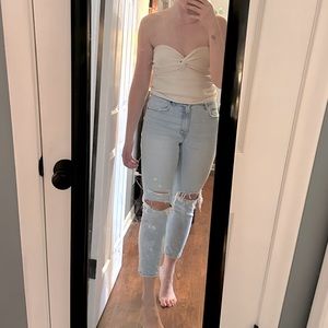 Abercrombie and Fitch The Mom High Rise Curve love Jean size 6